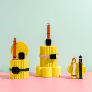 Copenhagen Leather Apple Watch Band – Alabaster / Vintage Rose Gold