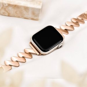 Kyoto Bracelet Apple Watch Band – 18K Rose Gold Plated