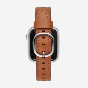 Copenhagen Leather Apple Watch Band – Caramel / Silver