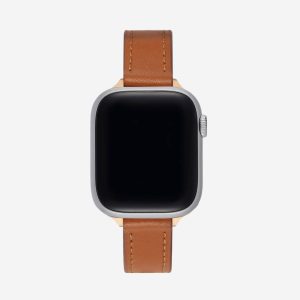 Copenhagen Leather Apple Watch Band – Caramel / Silver