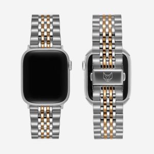 Melbourne Stainless Steel Apple Watch Band – Silver / Gold