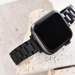 Berlin Stainless Steel Apple Watch Band – Matte Black