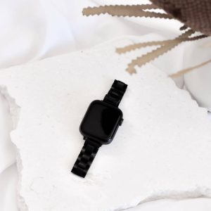 Berlin Stainless Steel Apple Watch Band – Matte Black