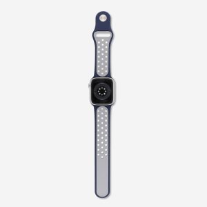 Silicone Sports Apple Watch Band – Midnight/Pride