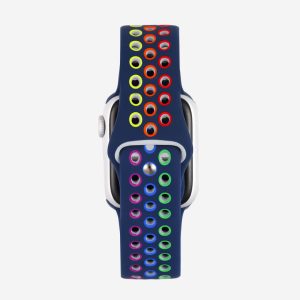 Silicone Sports Apple Watch Band – Midnight/Pride