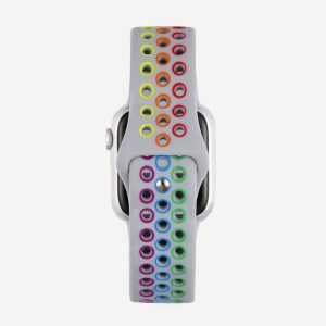 Silicone Sports Apple Watch Band – Stone/Pride