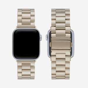 Classic Stainless Steel Apple Watch Band – Light Gold