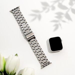Classic Stainless Steel Apple Watch Band – Silver