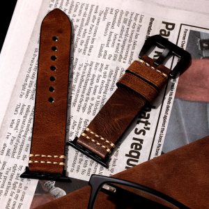 Italian Vintage Leather Apple Watch Band – Nutmeg
