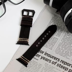 Italian Vintage Leather Apple Watch Band – Rust