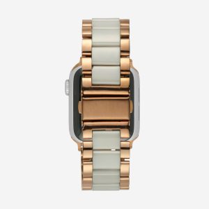 Lisbon Apple Watch Band – Vintage Rose Gold / White
