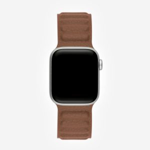 Magnetic Link Apple Watch Band – Saddle Brown