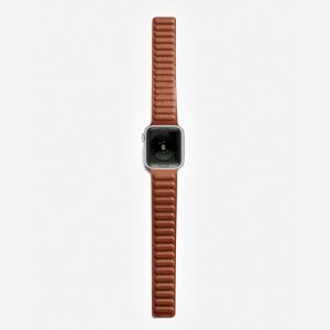 Magnetic Link Apple Watch Band – Saddle Brown