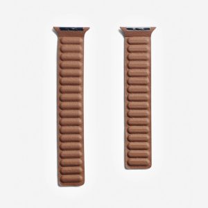 Magnetic Link Apple Watch Band – Saddle Brown