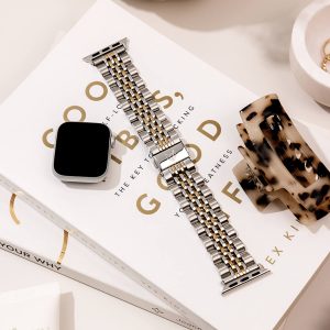 Melbourne Stainless Steel Apple Watch Band – Silver / Gold