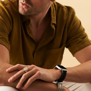 Onyx Leather Apple Watch Band