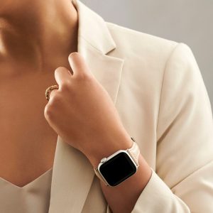 Slim Leather Apple Watch Band – Oatmeal