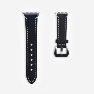 Onyx Leather Apple Watch Band