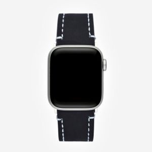 Onyx Leather Apple Watch Band