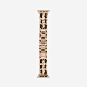 Paris Bracelet Apple Watch Band – Vintage Rose Gold / Black
