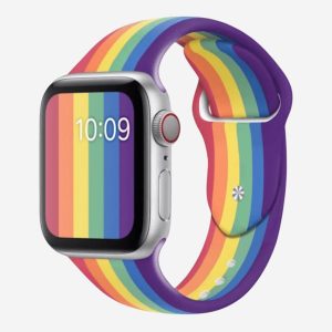 Classic Silicone Apple Watch Band – Rainbow