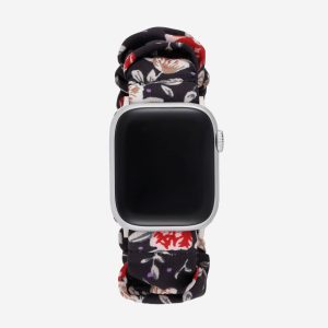 Scrunchie Apple Watch Band – Midnight Rose