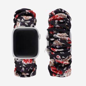 Scrunchie Apple Watch Band – Midnight Rose