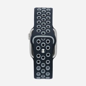 Silicone Sports Apple Watch Band – Black/Stone