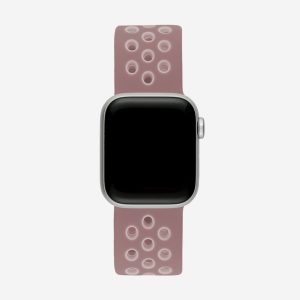 Silicone Sports Apple Watch Band – Smokey Mauve/Beige
