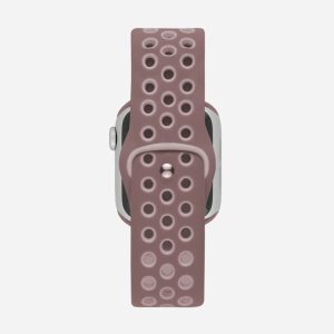 Silicone Sports Apple Watch Band – Smokey Mauve/Beige