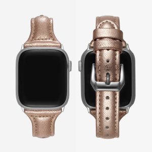 Slim Leather Apple Watch Band – Rose Gold