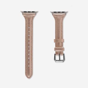 Slim Leather Apple Watch Band – Rose Gold