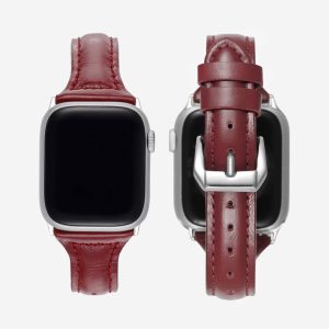 Slim Leather Apple Watch Band – Saffron