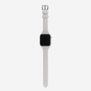 Slim Leather Apple Watch Band – White