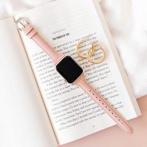 Slim Leather Apple Watch Band – Blossom