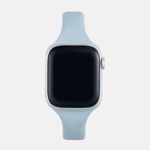 Slim Silicone Apple Watch Band – Blue Mist
