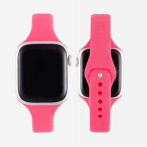 Slim Silicone Apple Watch Band – Hot Pink