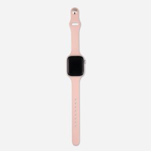 Slim Silicone Apple Watch Band – Pink Sand
