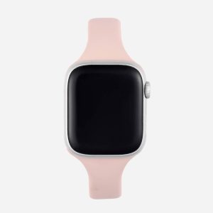 Slim Silicone Apple Watch Band – Pink Sand