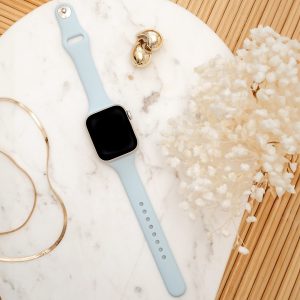 Slim Silicone Apple Watch Band – Blue Mist