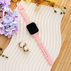 Slim Silicone Apple Watch Band – Pink