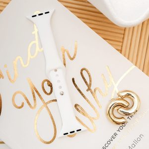 Slim Silicone Apple Watch Band – White