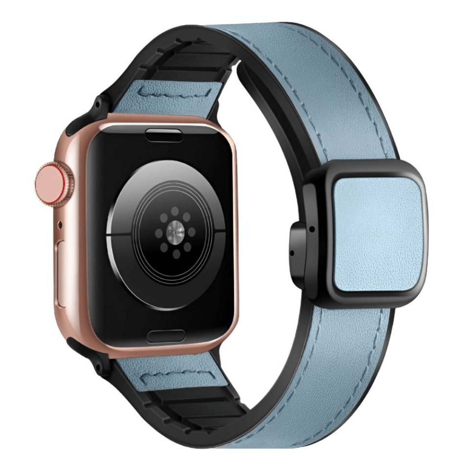 Confero Genuine Leather Band With Silicone Magnetic Buckle