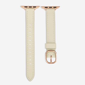Copenhagen Leather Apple Watch Band – Alabaster / Vintage Rose Gold