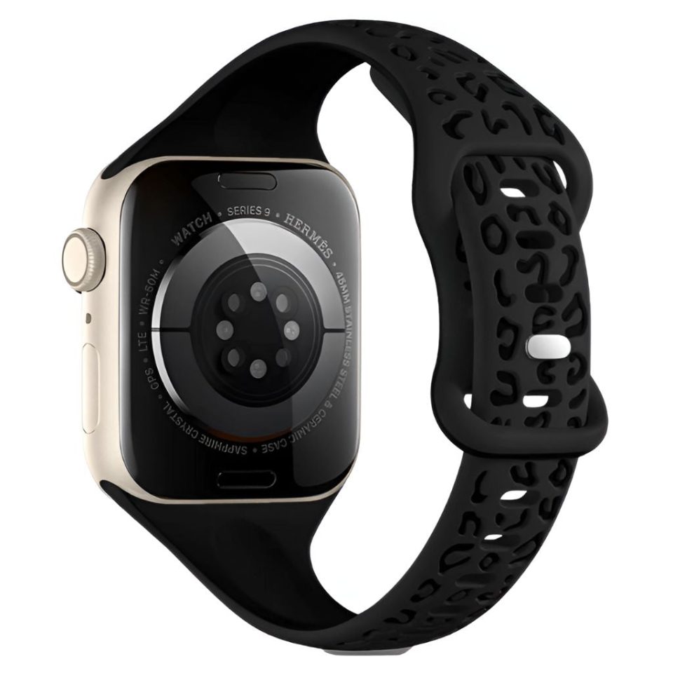 Gratus Leopard Engraved Slim Silicone Band