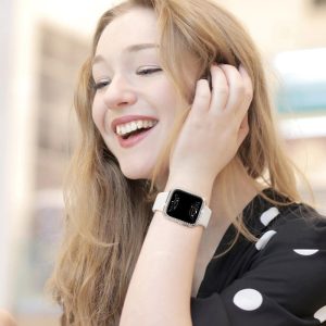 Indigeo Bling Diamond Tempered Glass Apple Watch Case