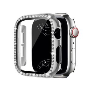 Indigeo Bling Diamond Tempered Glass Apple Watch Case