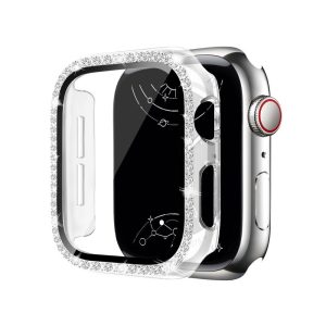 Indigeo Bling Diamond Tempered Glass Apple Watch Case