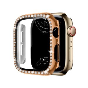 Indigeo Bling Diamond Tempered Glass Apple Watch Case