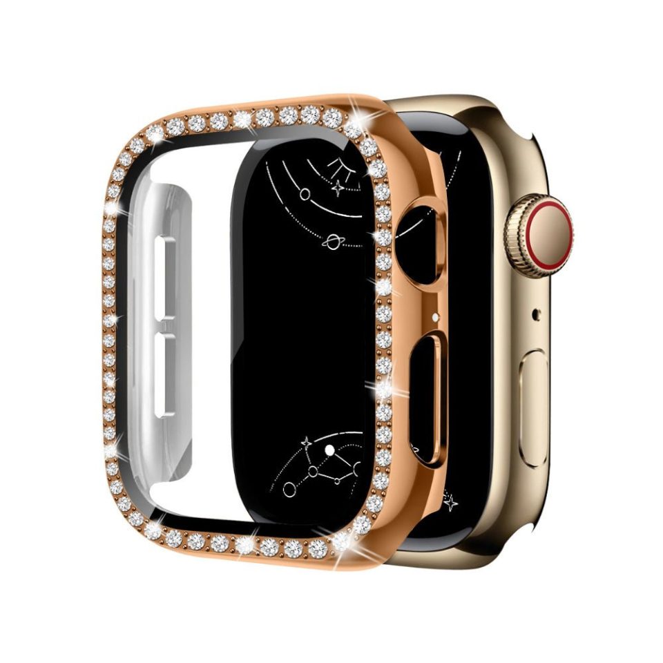 Indigeo Bling Diamond Tempered Glass Apple Watch Case